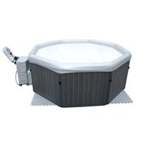 Spa octogonal parois en PVC simili bois